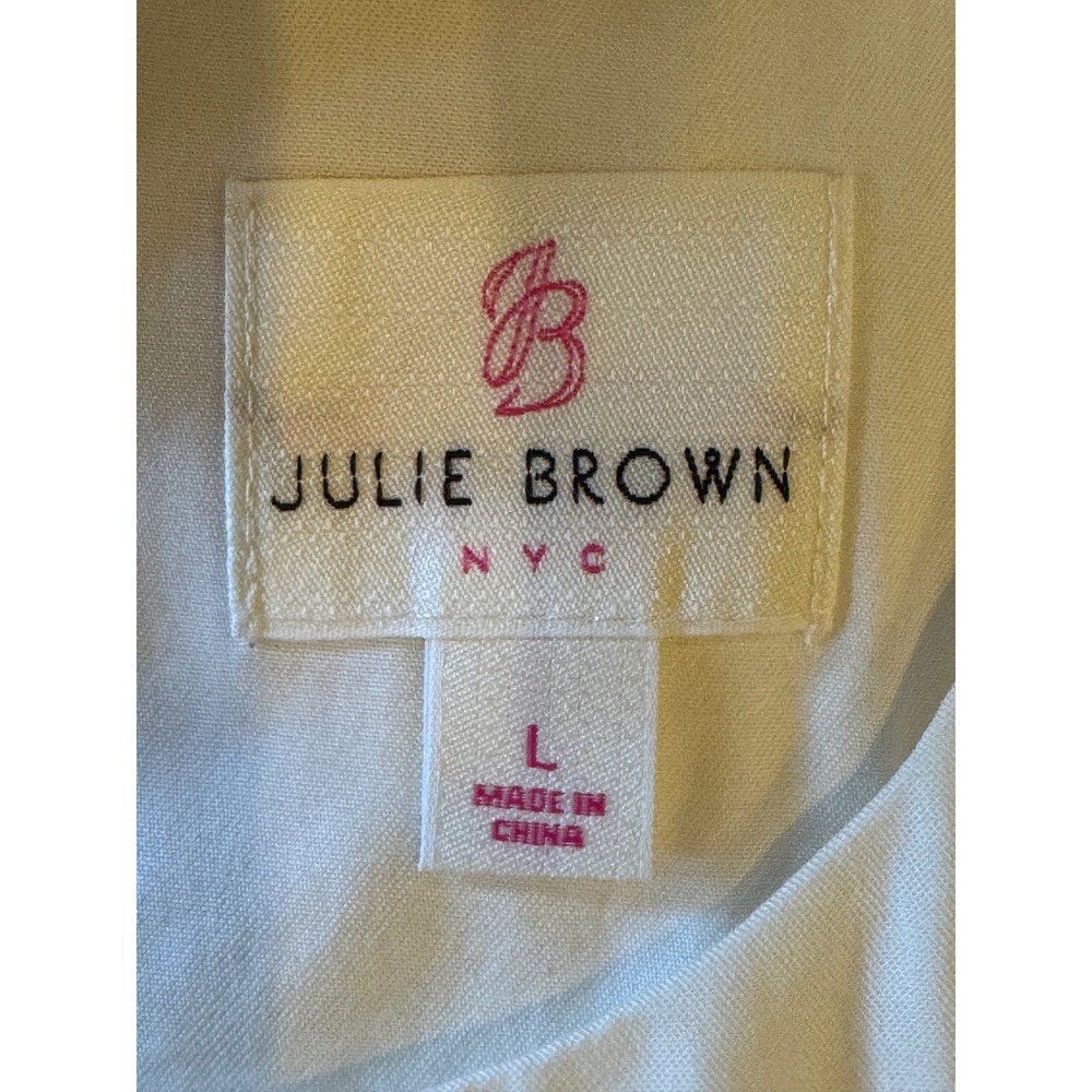 Julie Brown NYC Shirt Women Large White Sleeveless Layered Tencel Cara Top NWT - Picture 8 of 12